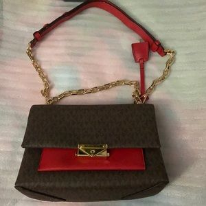 SOLD  Michael Kors Cece Medium Logo and Leather Bag